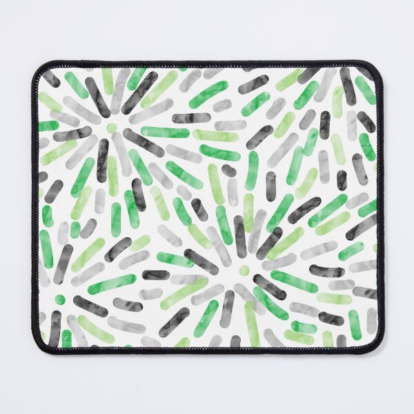 Item preview, Fireworks Abstract Aromantic Aro Pride Flag Green Grey Black White designed and sold by JoyfulJen.