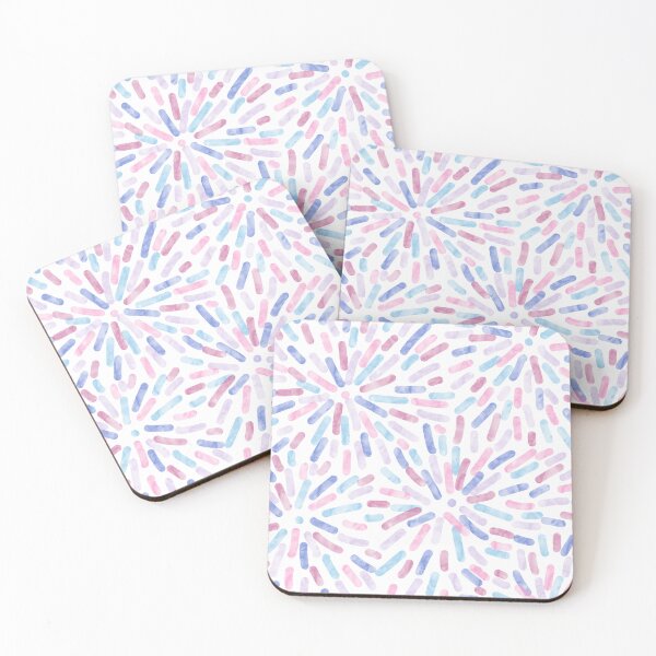 Item preview, Fireworks Abstract Bigender Pride Flag Pink Purple Blue Pastel designed and sold by JoyfulJen.