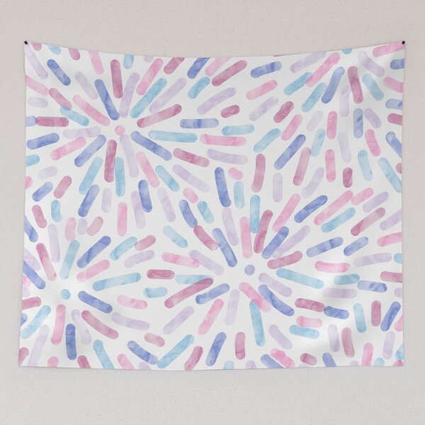 Item preview, Fireworks Abstract Bigender Pride Flag Pink Purple Blue Pastel designed and sold by JoyfulJen.