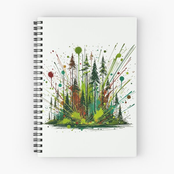 Item preview, Forest splatter art designed and sold by PetPaletteCards.