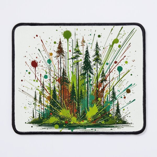 Item preview, Forest splatter art designed and sold by PetPaletteCards.