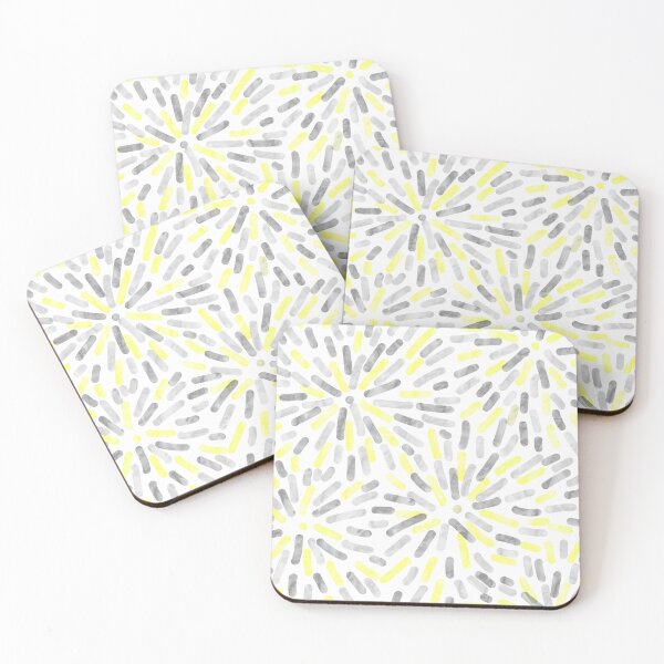Item preview, Fireworks Abstract Demigender Pride Flag Yellow Grey White designed and sold by JoyfulJen.