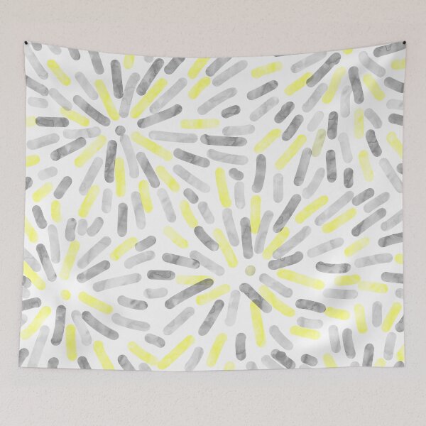 Item preview, Fireworks Abstract Demigender Pride Flag Yellow Grey White designed and sold by JoyfulJen.