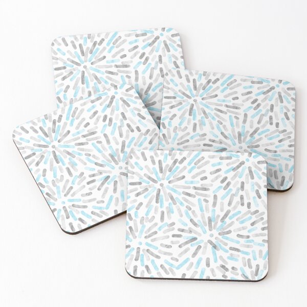 Item preview, Fireworks Abstract Demiboy Pride Flag Blue Grey White designed and sold by JoyfulJen.