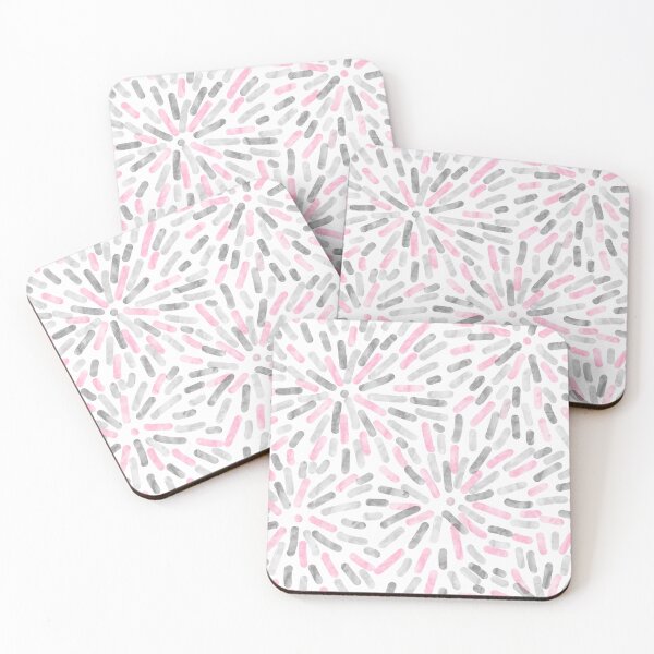 Item preview, Fireworks Abstract Demigirl Pride Flag Pink Grey White designed and sold by JoyfulJen.