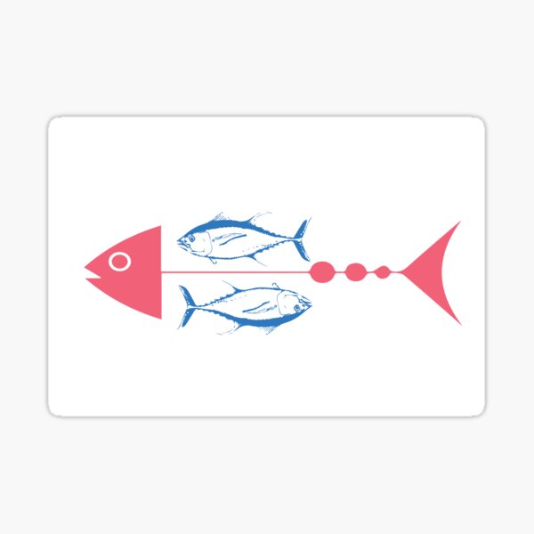 Item preview, Red fish eats blue fish. designed and sold by yakza-design.