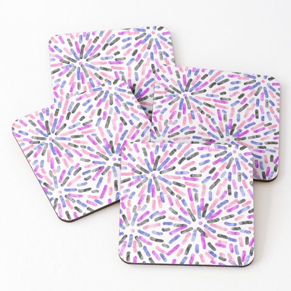 Item preview, Fireworks Abstract Genderfluid Pride Flag Purple Pink Blue Black White designed and sold by JoyfulJen.