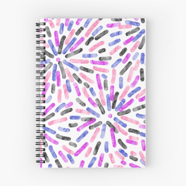 Item preview, Fireworks Abstract Genderfluid Pride Flag Purple Pink Blue Black White designed and sold by JoyfulJen.