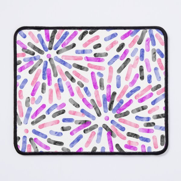 Item preview, Fireworks Abstract Genderfluid Pride Flag Purple Pink Blue Black White designed and sold by JoyfulJen.
