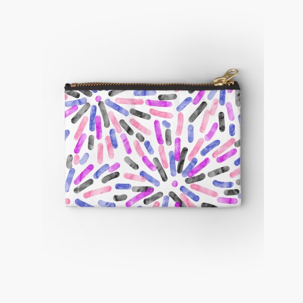 Item preview, Fireworks Abstract Genderfluid Pride Flag Purple Pink Blue Black White designed and sold by JoyfulJen.