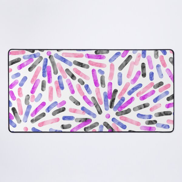 Item preview, Fireworks Abstract Genderfluid Pride Flag Purple Pink Blue Black White designed and sold by JoyfulJen.