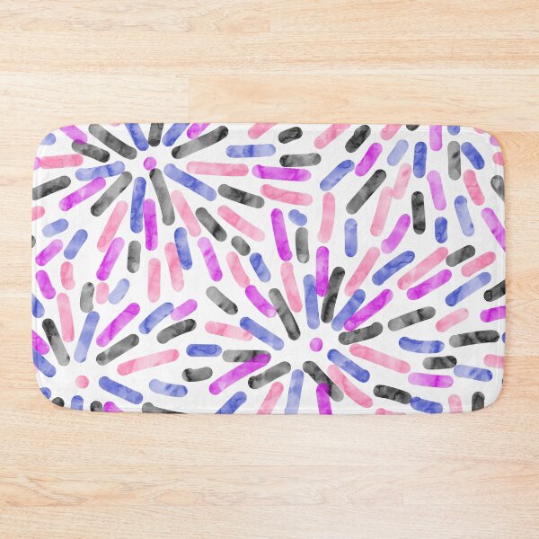 Item preview, Fireworks Abstract Genderfluid Pride Flag Purple Pink Blue Black White designed and sold by JoyfulJen.
