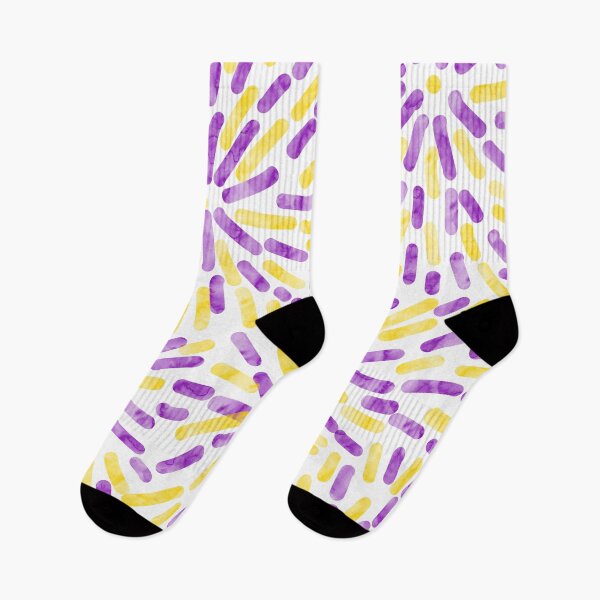 Item preview, Fireworks Abstract Intersex Pride Flag Purple Yellow designed and sold by JoyfulJen.
