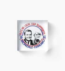 MONDALE-FERRARO 1984 Acrylic Block