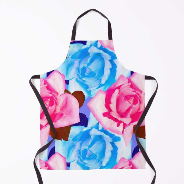 Artikelvorschau, Blaue Teerose Fotografie / Rosa Teerose Fotografie / Blauer Hintergrund / Wiederholendes Rosenmuster / Blaue Rose Fotografie entworfen und verkauft von Victoria Rose.