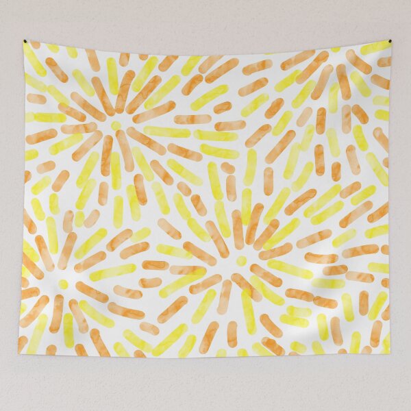 Item preview, Fireworks Abstract Maverique Pride Flag Orange Yellow White designed and sold by JoyfulJen.