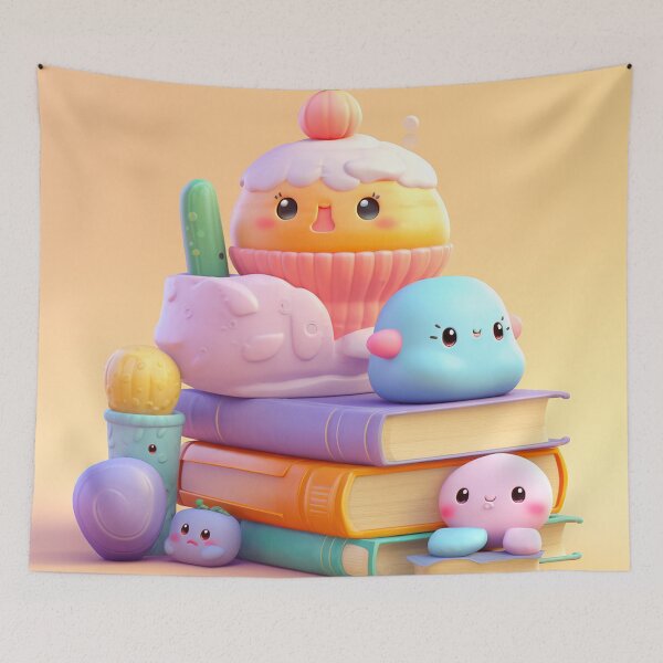 Item preview, illustration books in the style of kawaii art designed and sold by Nanthikan.