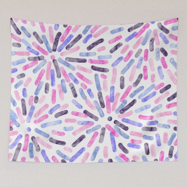 Item preview, Fireworks Abstract Omnisexual Pride Flag Pink Purple Blue designed and sold by JoyfulJen.