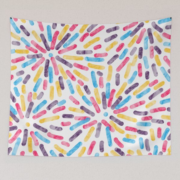 Item preview, Fireworks Abstract Polyamory Pride Flag designed and sold by JoyfulJen.