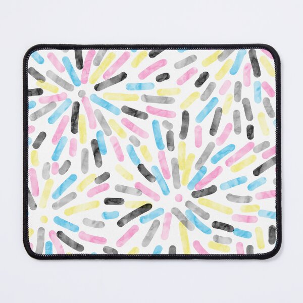 Item preview, Fireworks Abstract Polygender Pride Flag Pink Yellow Blue Gray Black designed and sold by JoyfulJen.