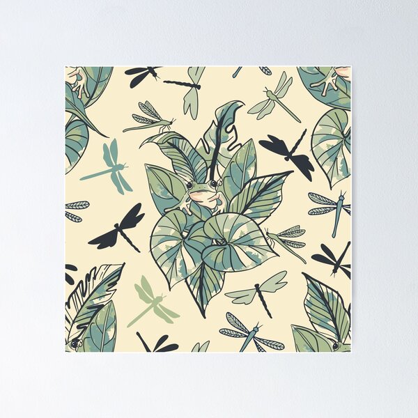 Item preview, Dragonfly Tease - Cream designed and sold by Art by Amy Herman.