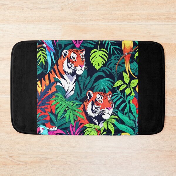 Item preview,  Neon jungle with hidden animals designed and sold by TrendyGalaxy.