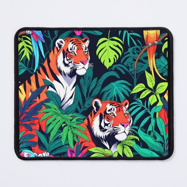 Item preview, Neon jungle with hidden animals designed and sold by TrendyGalaxy.