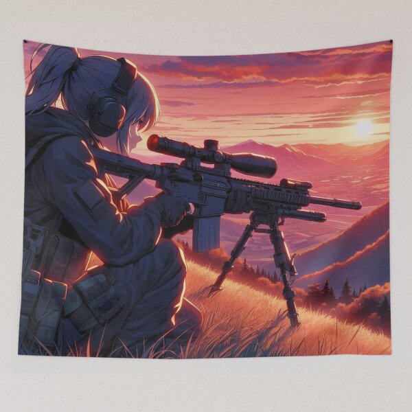 Item preview, Anime Art: Sniper monitors the valley. designed and sold by Salimgor Hangaround Music.
