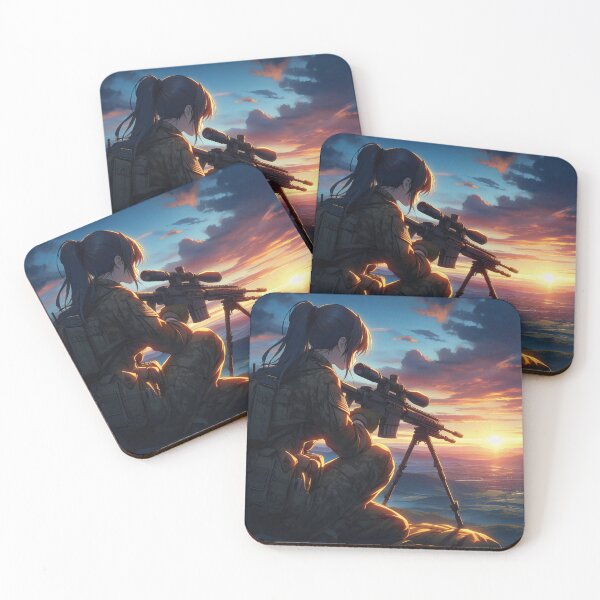 Item preview, Anime Art: Sniper monitors the valley, shoulder glance designed and sold by Salimgor Hangaround Music.