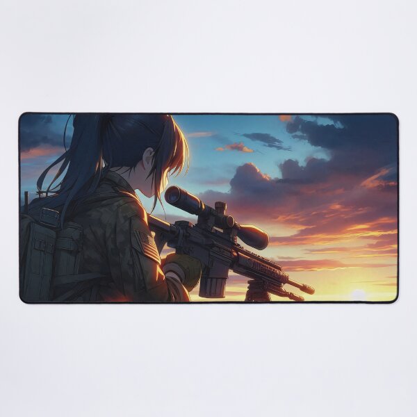Item preview, Anime Art: Sniper monitors the valley, shoulder glance designed and sold by Salimgor Hangaround Music.