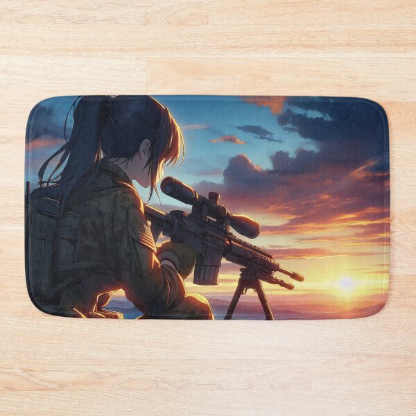 Item preview, Anime Art: Sniper monitors the valley, shoulder glance designed and sold by Salimgor Hangaround Music.
