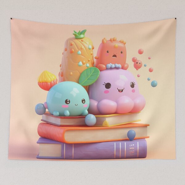 Item preview, illustration books in the style of kawaii art designed and sold by Nanthikan.