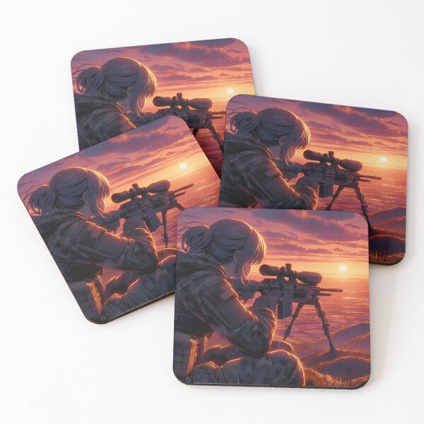 Item preview, Anime Art: Sniper Monitoring the Valley, Shoulder Glance V3 designed and sold by Salimgor Hangaround Music.