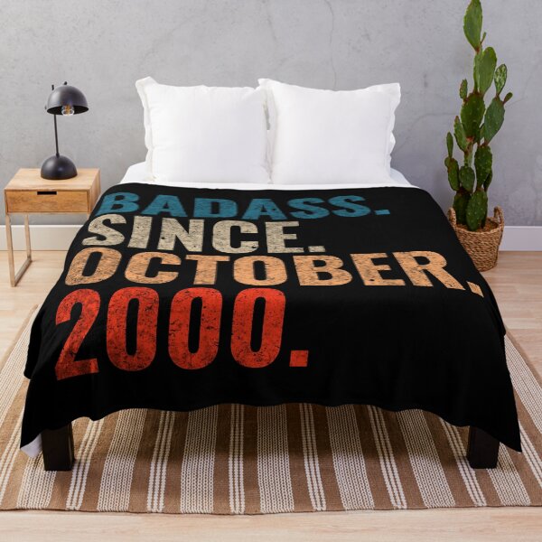 Item preview, Badass since October 2000 Vintage 2000 October birthday gift  designed and sold by Teelogic.