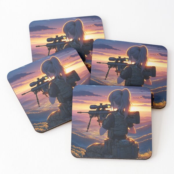 Item preview, Anime Art: Sniper monitoring the valley while sitting. designed and sold by Salimgor Hangaround Music.