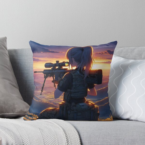 Item preview, Anime Art: Sniper monitoring the valley while sitting. designed and sold by Salimgor Hangaround Music.