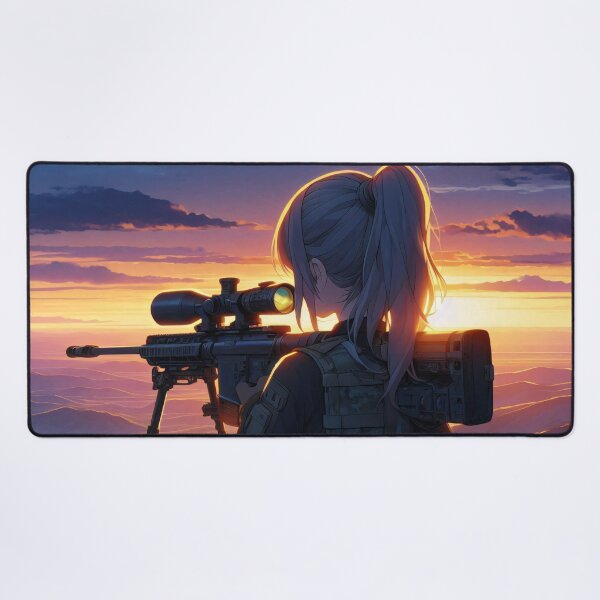 Item preview, Anime Art: Sniper monitoring the valley while sitting. designed and sold by Salimgor Hangaround Music.