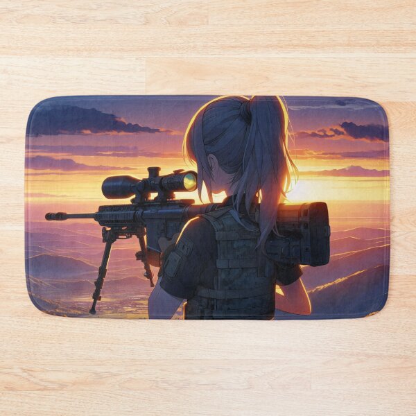 Item preview, Anime Art: Sniper monitoring the valley while sitting. designed and sold by Salimgor Hangaround Music.