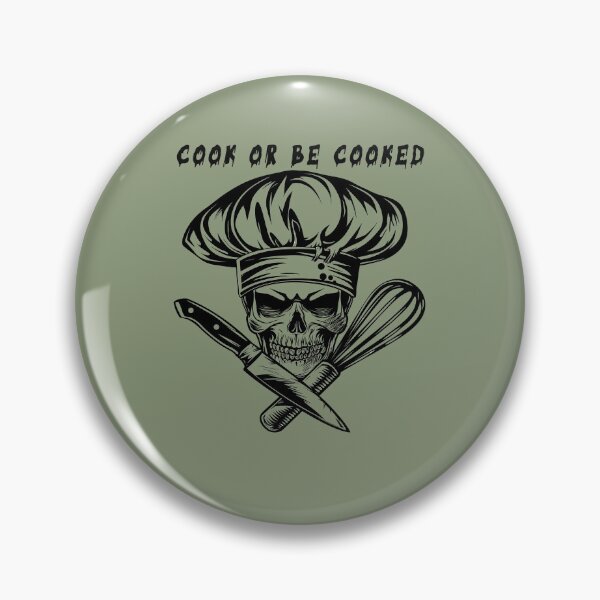 Item preview, Cook or Be Cooked- Skull Chef designed and sold by SmallOwlDesign.