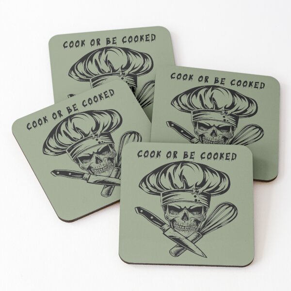 Item preview, Cook or Be Cooked- Skull Chef designed and sold by SmallOwlDesign.
