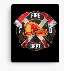Firefighter Gift Fireman Fire Rescue Department EMS Firefighters Canvas Print