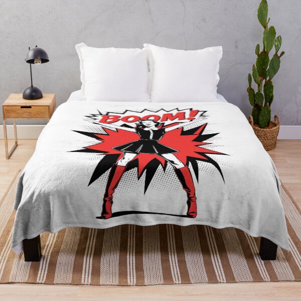 Item preview, BOOM! Bold Pop Art Heroine in Red, Black, and White designed and sold by SplashTastic.