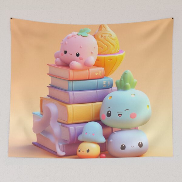 Item preview, illustration books in the style of kawaii art designed and sold by Nanthikan.