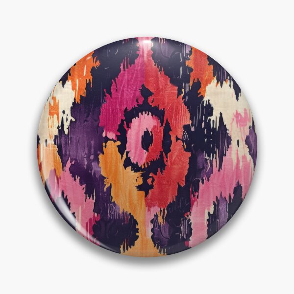 Item preview, Ikat Pattern 1 colourful design designed and sold by LD ART.