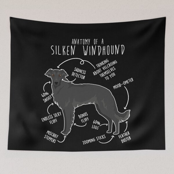 Item preview, Black Silken Windhound Anatomy designed and sold by Clara Hollins.