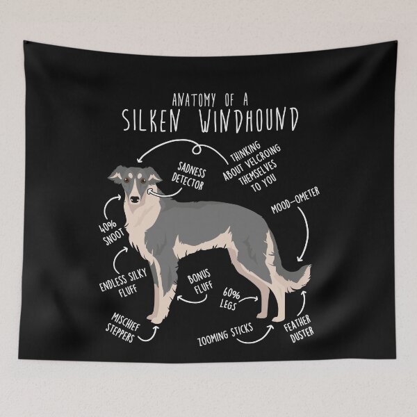 Item preview, Blue Silken Windhound Anatomy designed and sold by Clara Hollins.