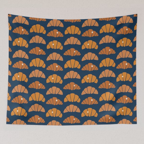 Item preview, Croissant Pattern - Navy Blue Palette designed and sold by CircusCreative.
