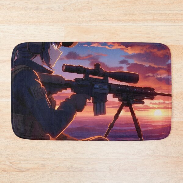Item preview, Anime art: Female sniper monitoring the valley, close up. designed and sold by Salimgor Hangaround Music.