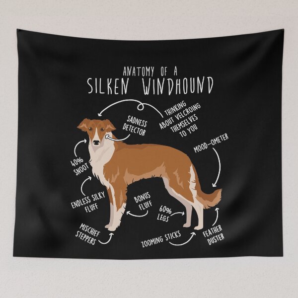 Item preview, Red Silken Windhound Anatomy designed and sold by Clara Hollins.