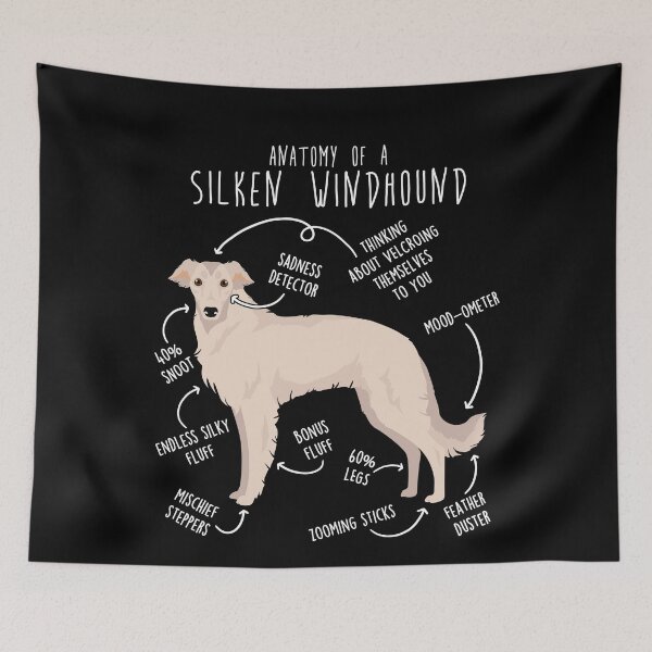 Item preview, White Silken Windhound Anatomy designed and sold by Clara Hollins.